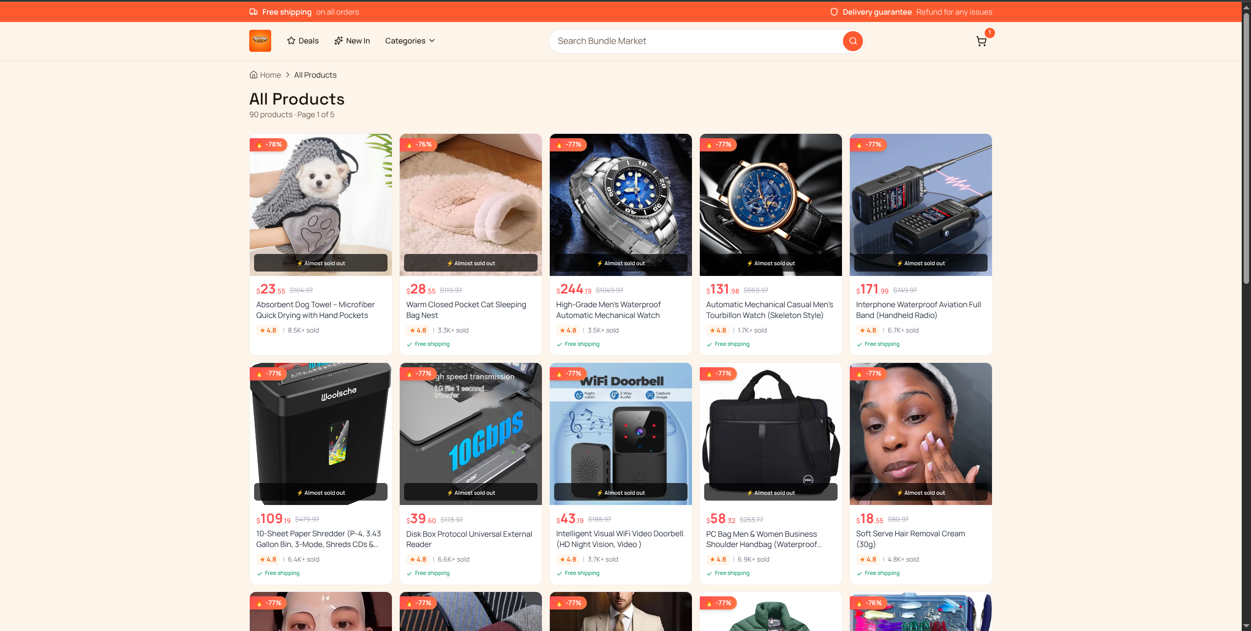 Screenshot of BundleMarket